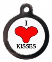 I Love Kisses Cat ID Tag